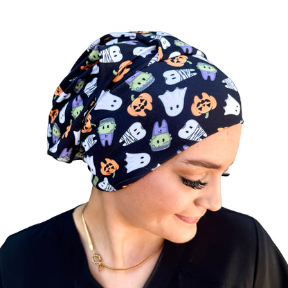 Spooky Bites Dental - Black Soft Scrub Cap