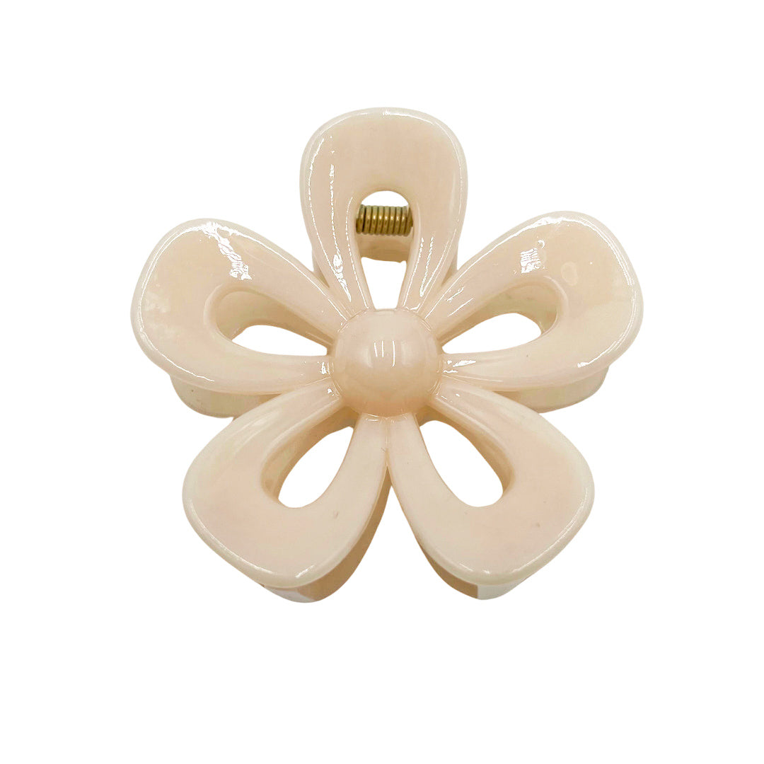 Ivory Flower Small Hair Claw