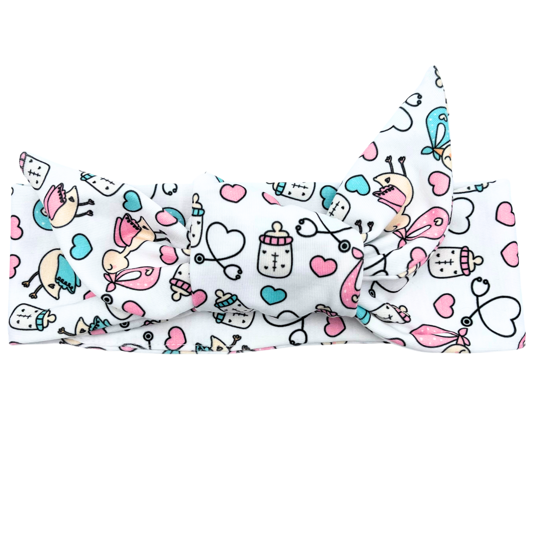 Delivery Stork Adjustable Tie Headband