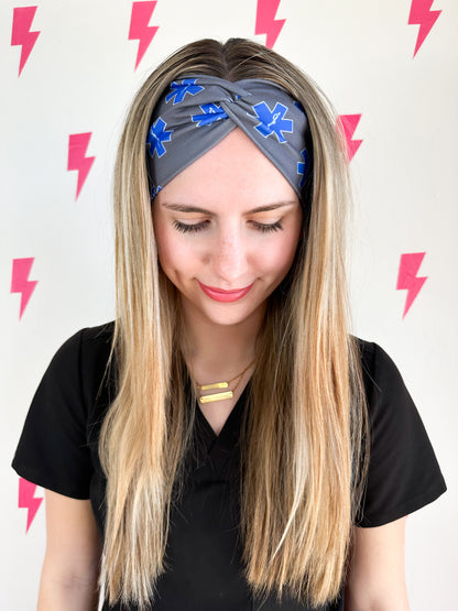 EMS - Star of Life - Dark Gray Headband