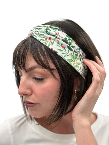 Holly Leaves &amp; Berries Headband