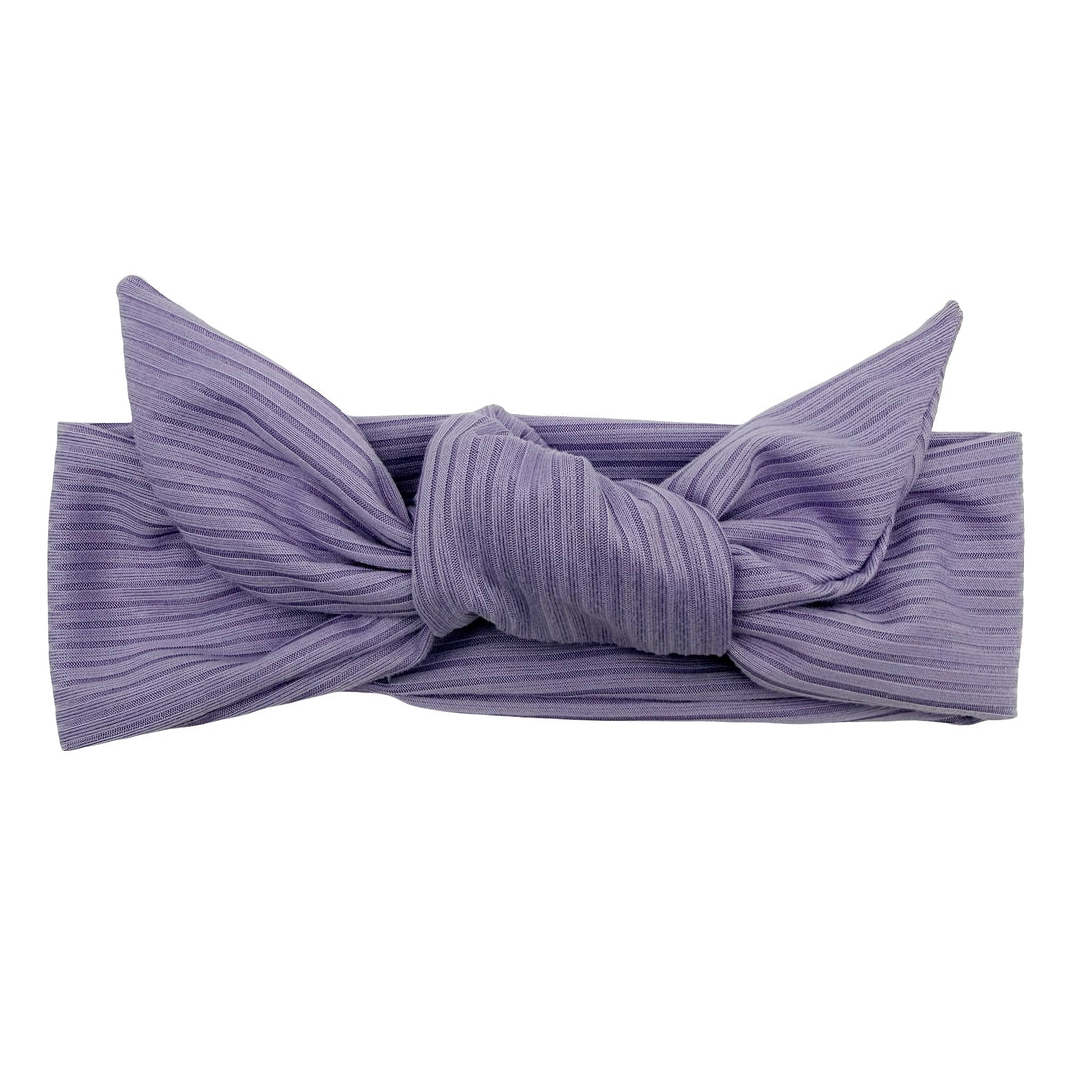 Pastel Purple Ribbed Adjustable Tie Headband