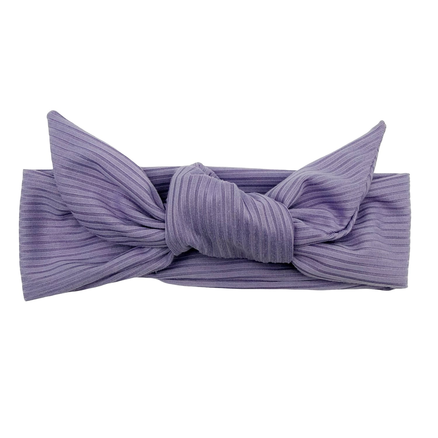 Pastel Purple Ribbed Adjustable Tie Headband