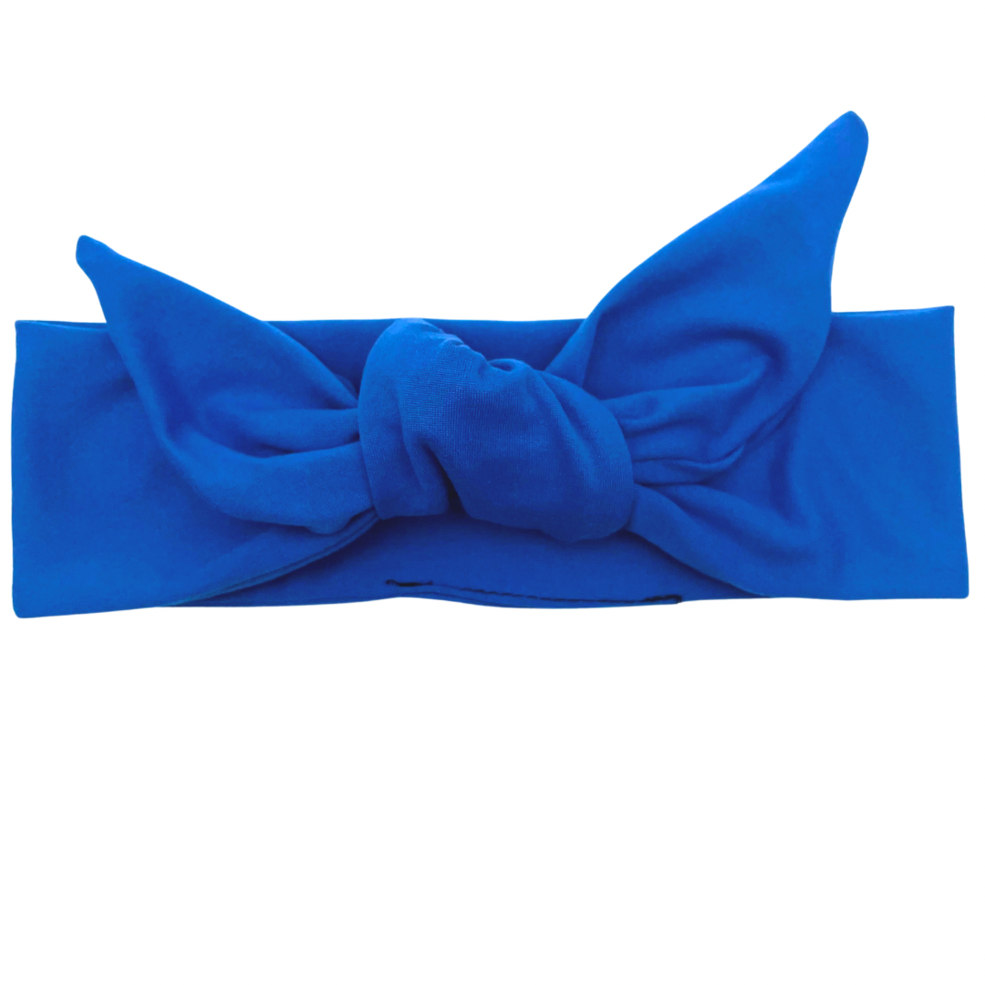 Deep Blue Adjustable Tie Headband