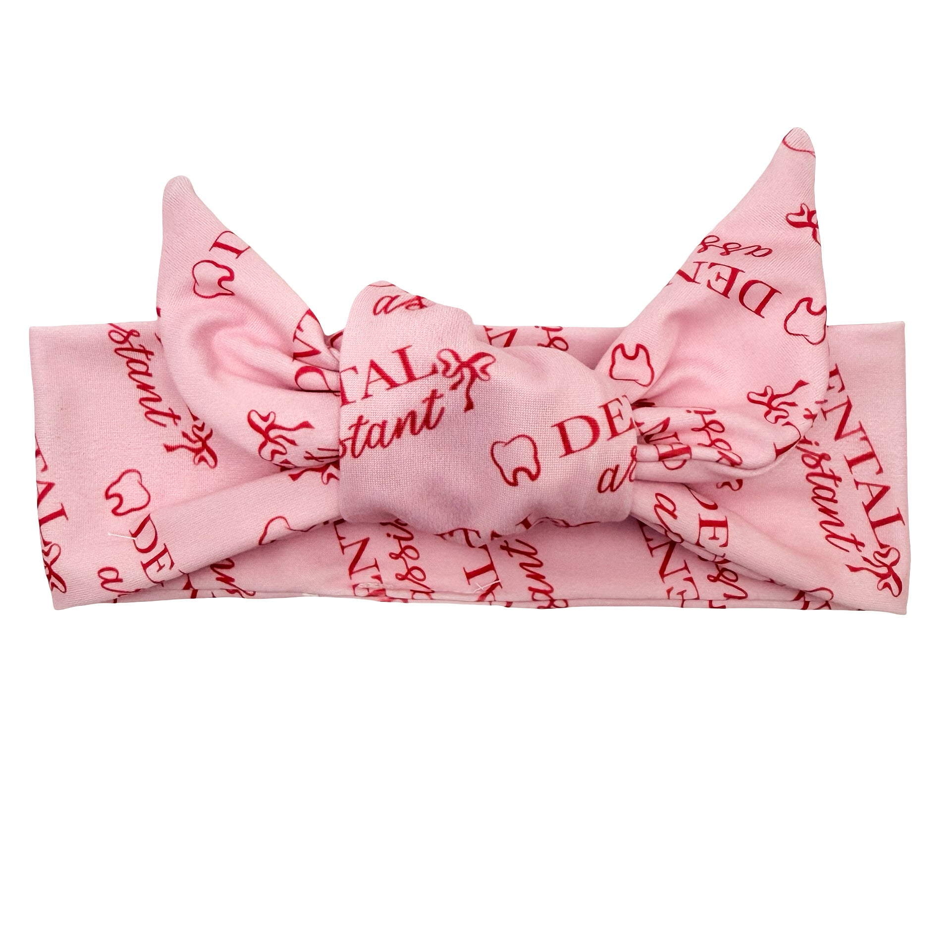 Dental Assistant - Pink Adjustable Tie Headband