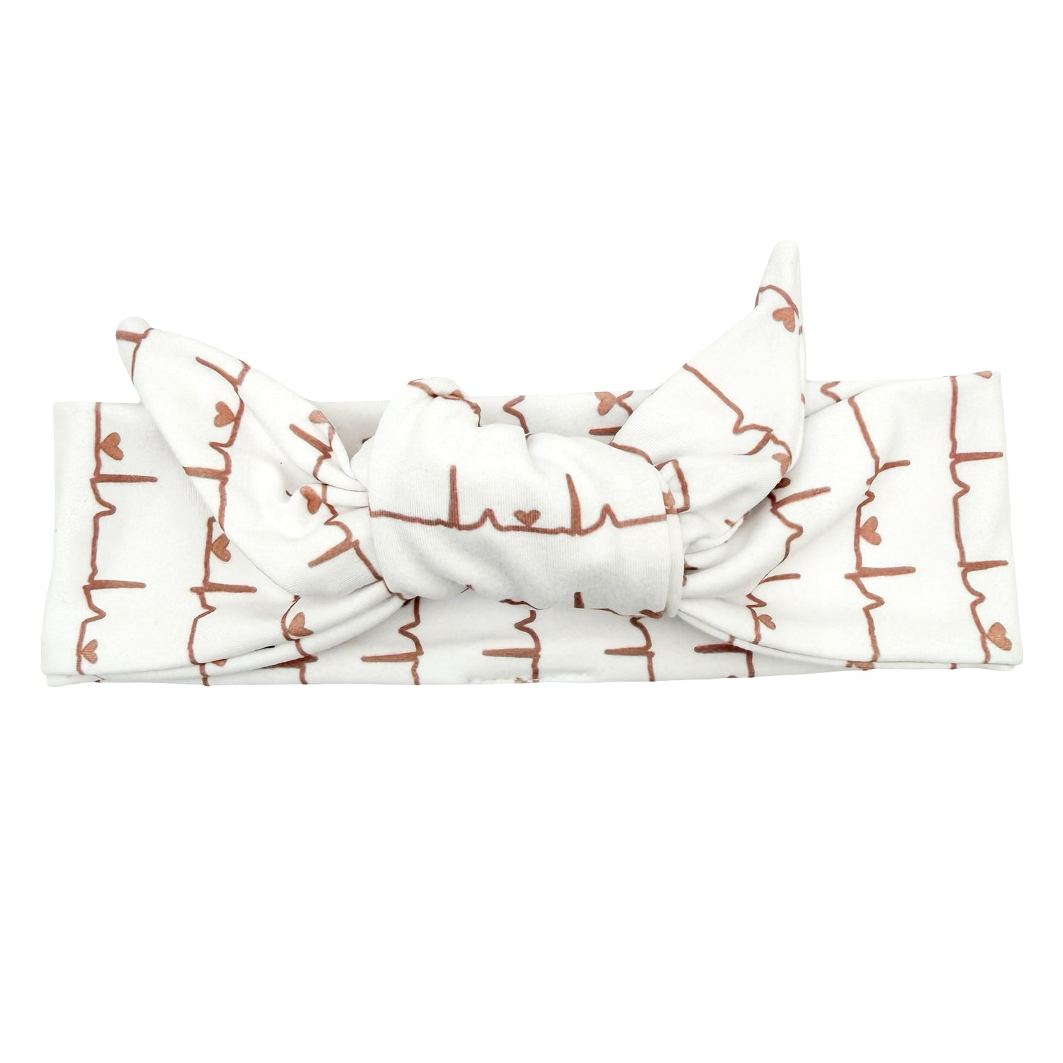 Nurse Heartbeat - White Adjustable Tie Headband