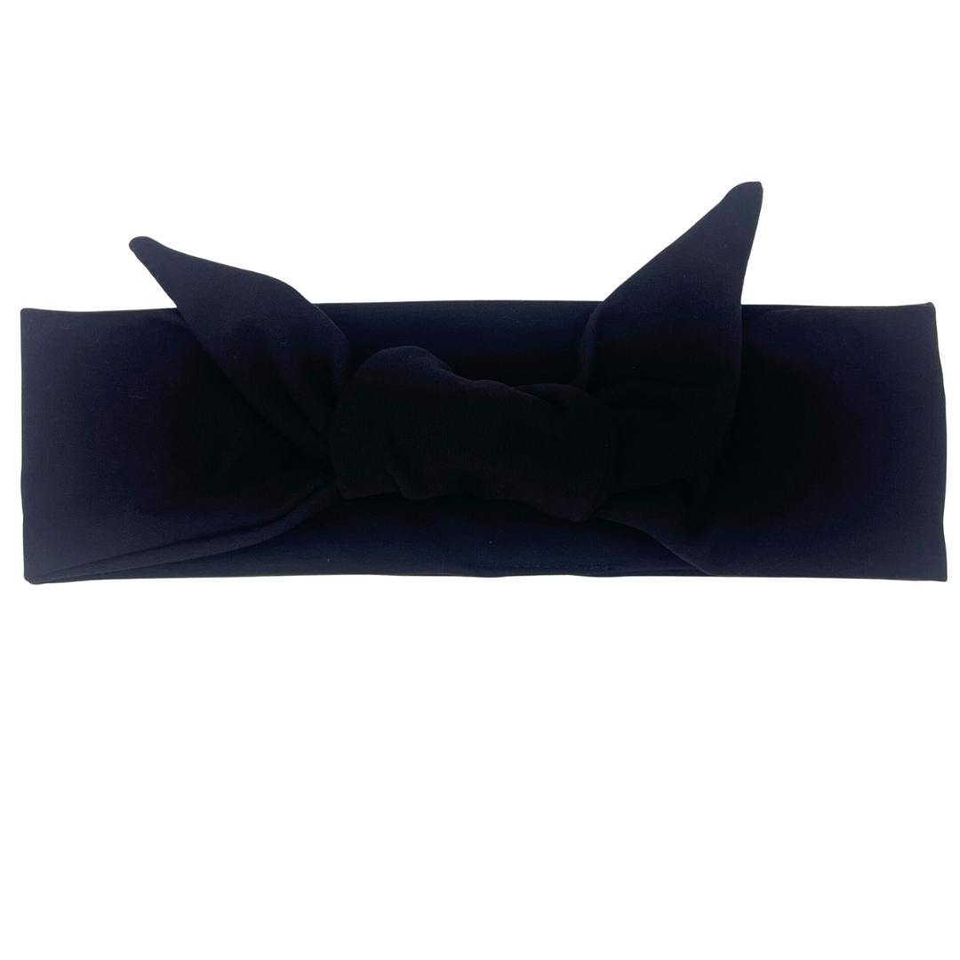 Pitch Black Adjustable Tie Headband