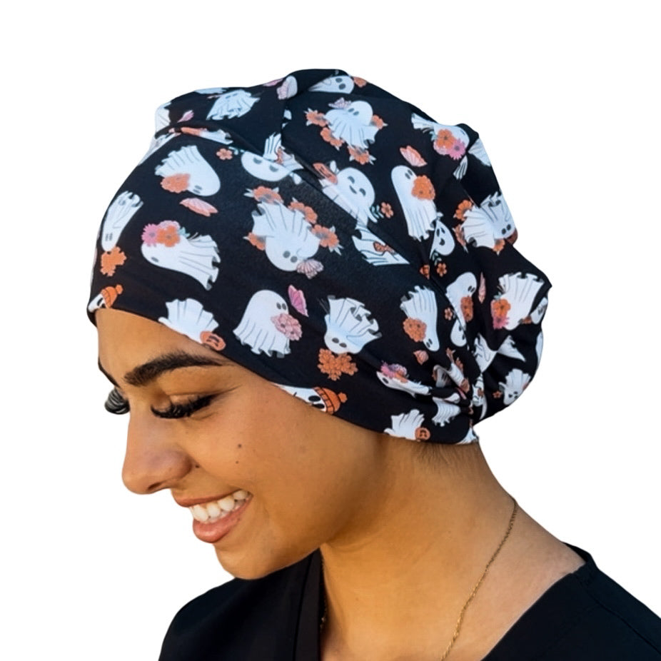 Boo-tiful Blooms Soft Scrub Cap
