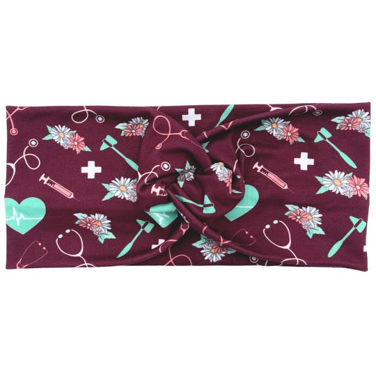 Hearts &amp; Healthcare - Maroon Headband