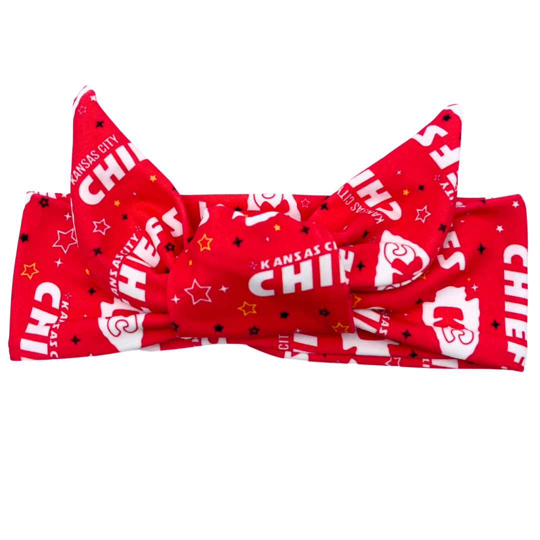 KC Red Kingdom Adjustable Tie Headband