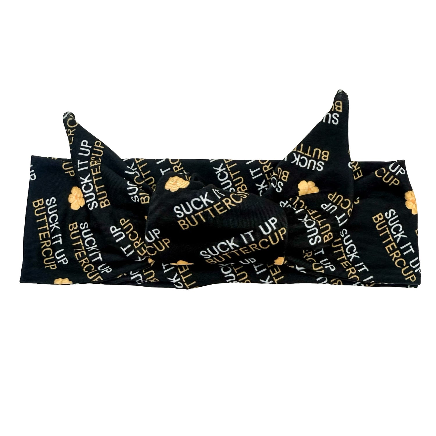 Suck It Up Buttercup Adjustable Tie Headband