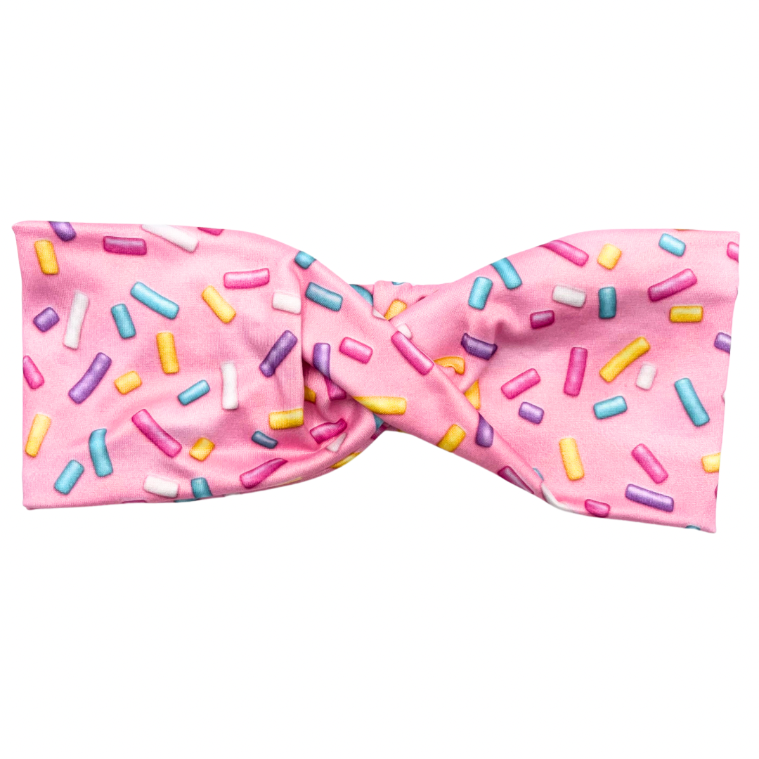 Pink Sprinkles Twisted Headband