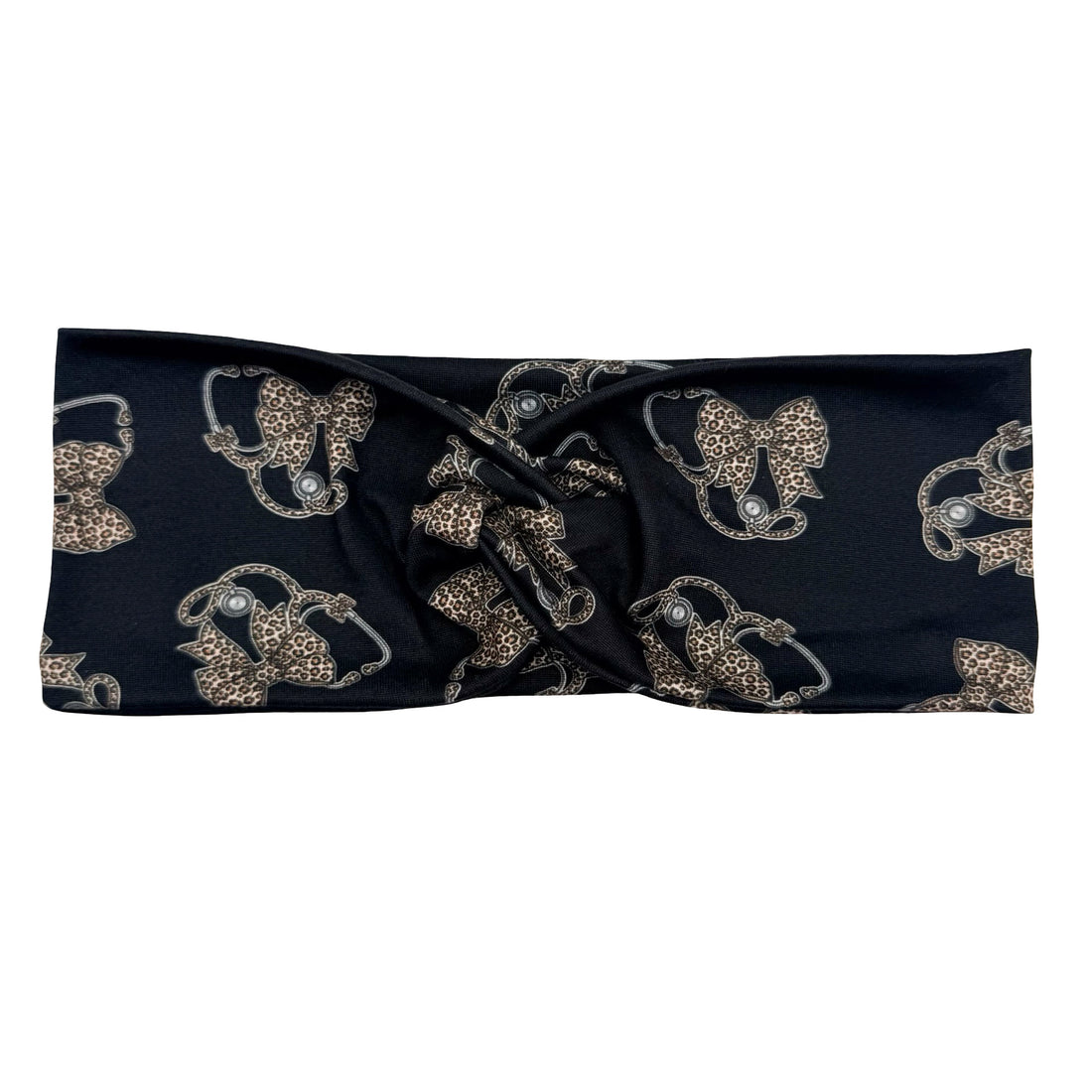 Leopard Bow Stethoscope Headband