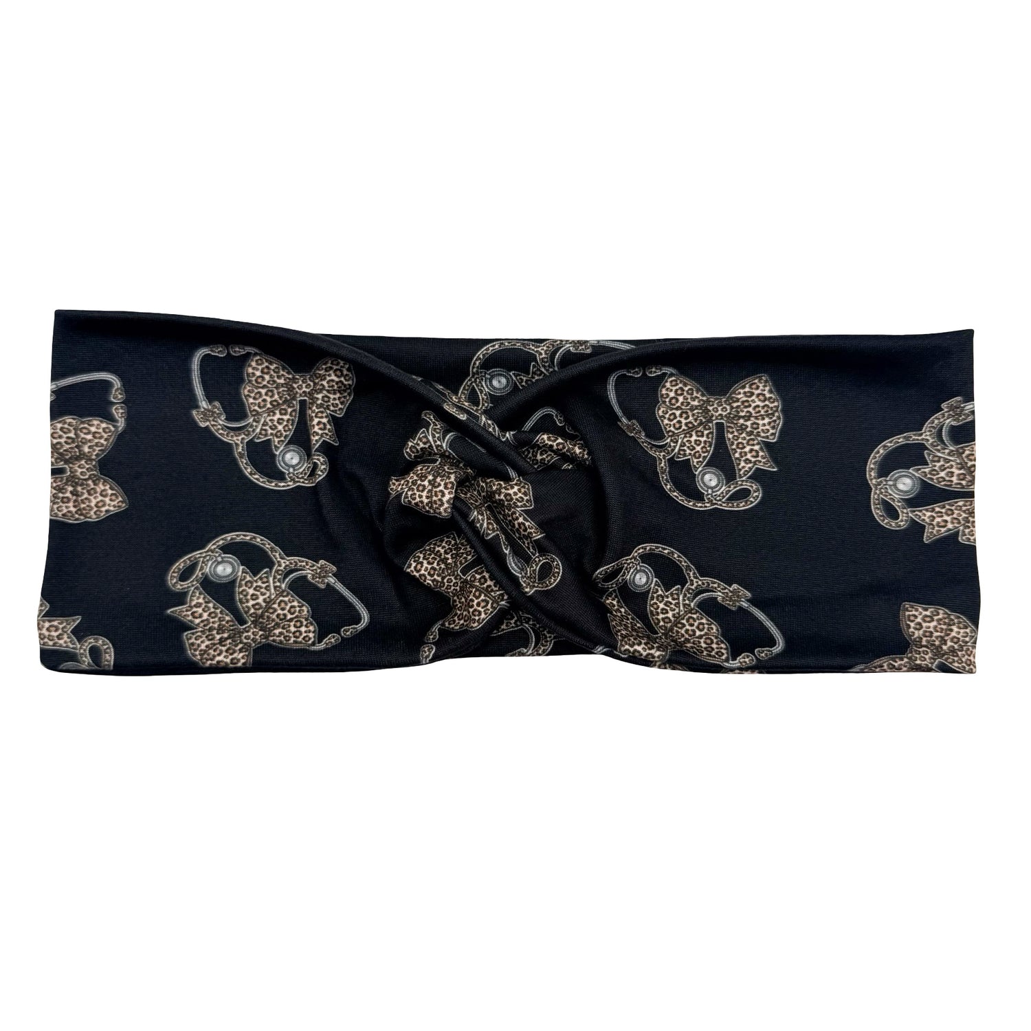 Leopard Bow Stethoscope Headband