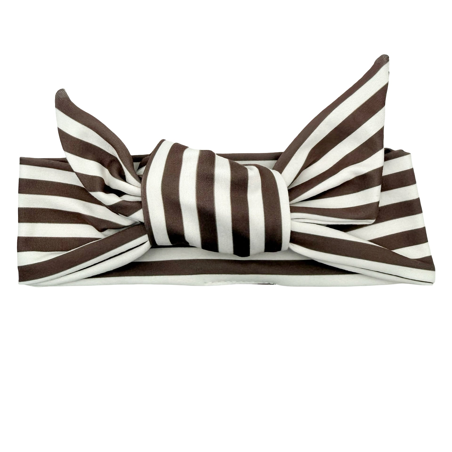 Cocoa Swirl Stripes Adjustable Tie Headband