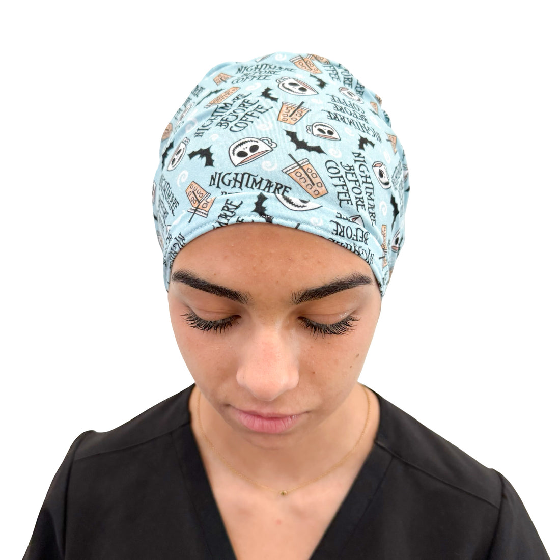 Nightmare Before Coffee - Soft Ponytail Scrub Cap