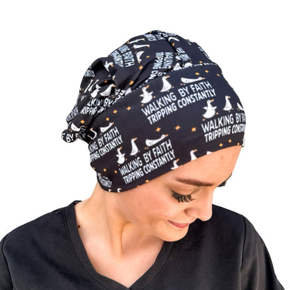 Walking By Faith Tripping Constantly Soft Scrub Cap