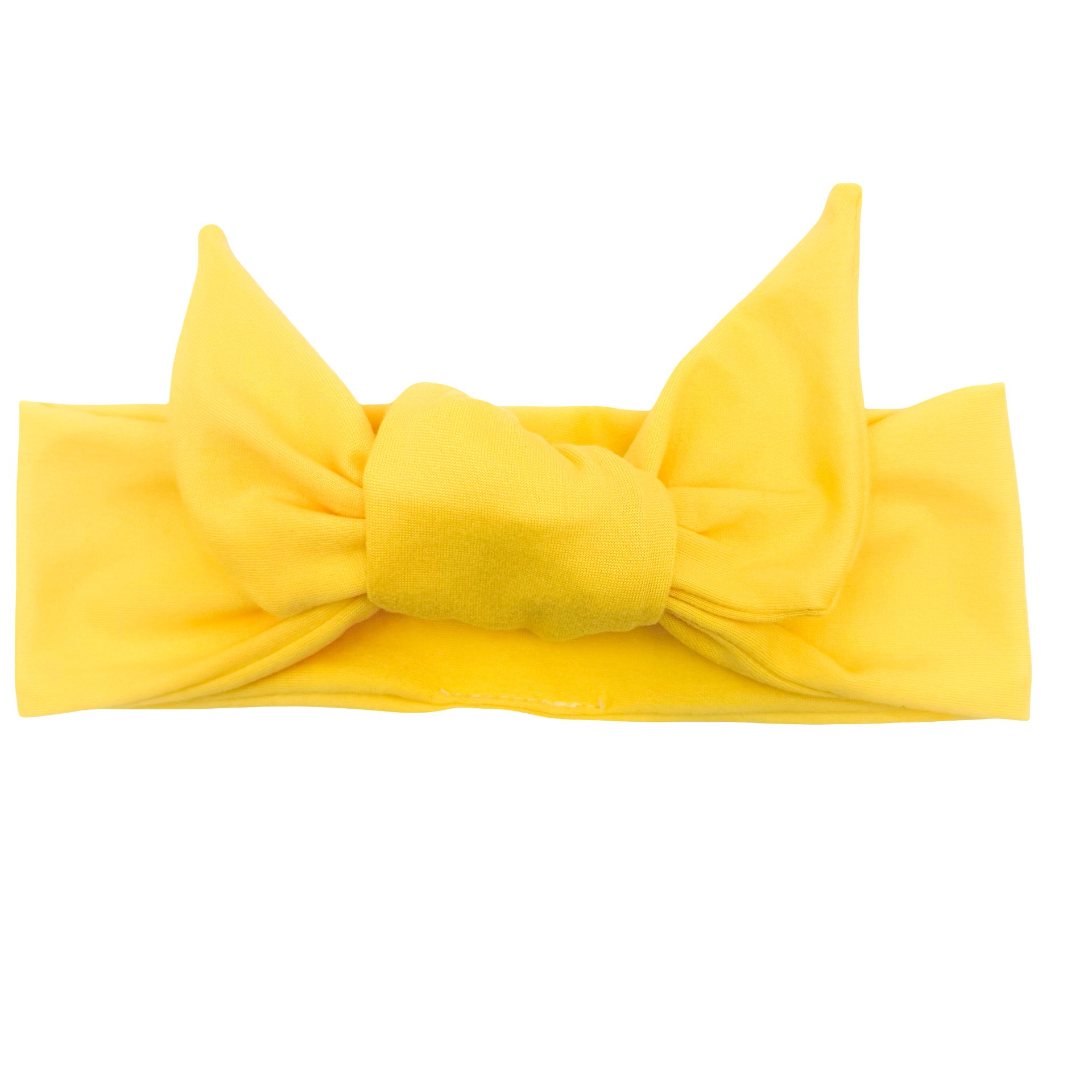 Soft Lemon Yellow Adjustable Tie Headband