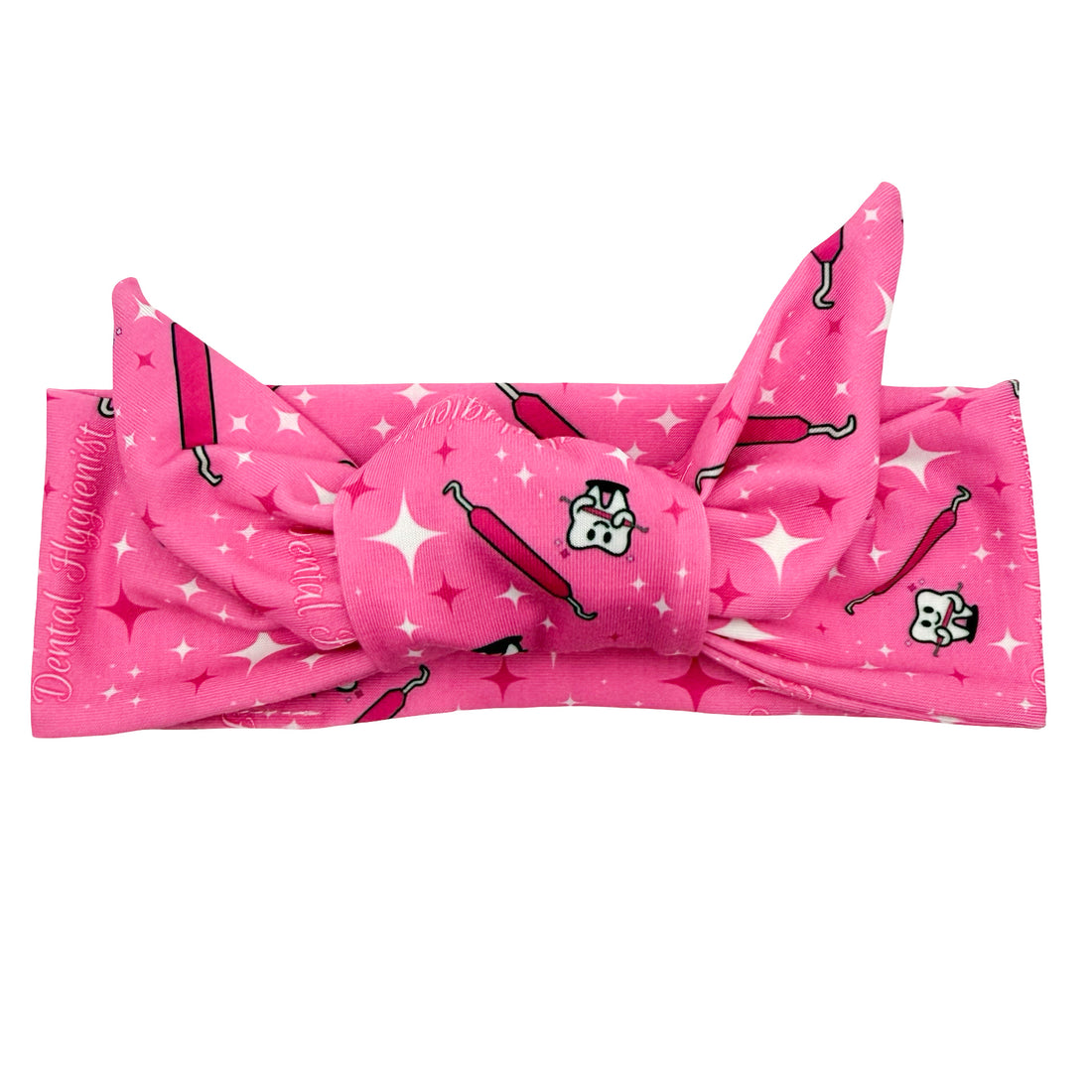 Dental Hygienist - Pink Adjustable Tie Headband