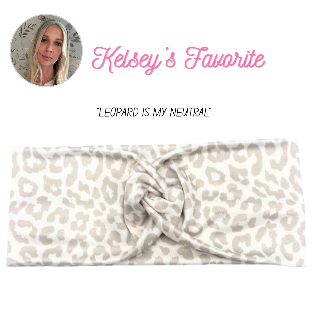 Nude Leopard Headband