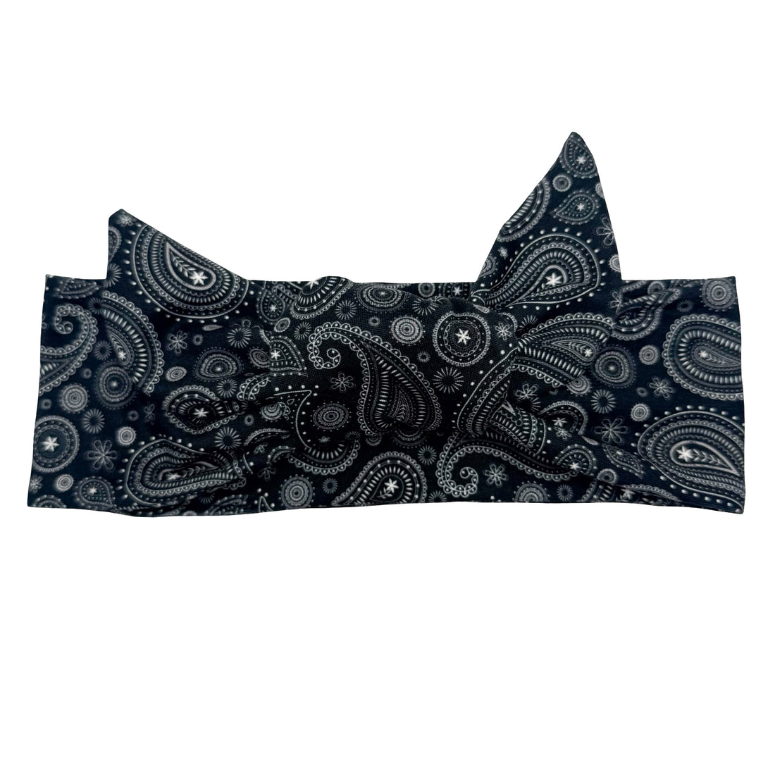 Midnight Paisley Adjustable Tie Headband