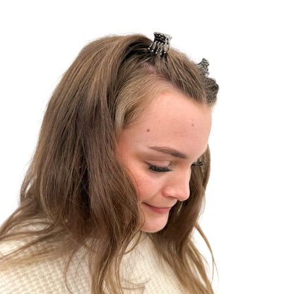 Mini Skeleton Hair Claw - Chrome Set of Two