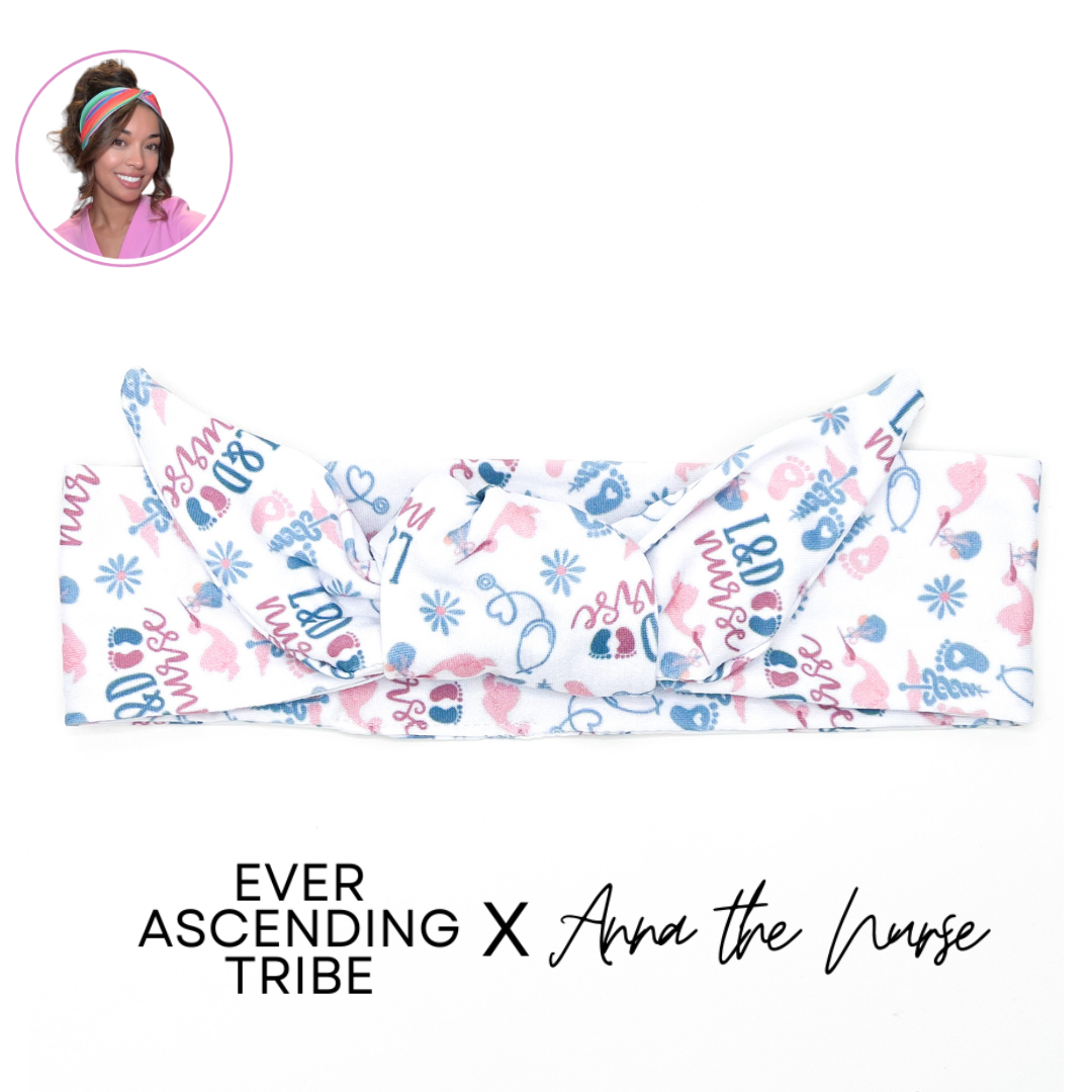 L&D Nurse Adjustable Tie Headband