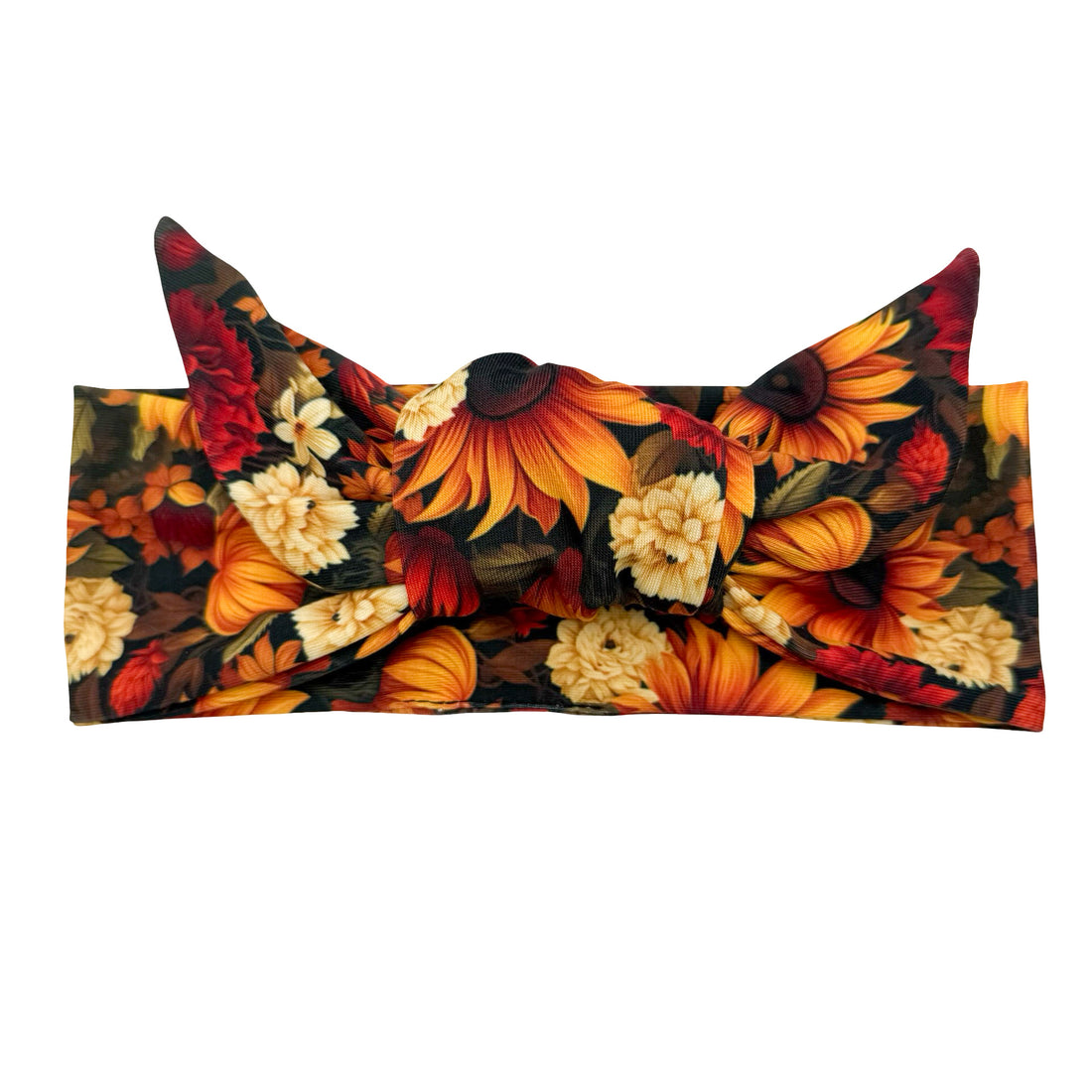 Fall Floral Bouquet Adjustable Tie Headband