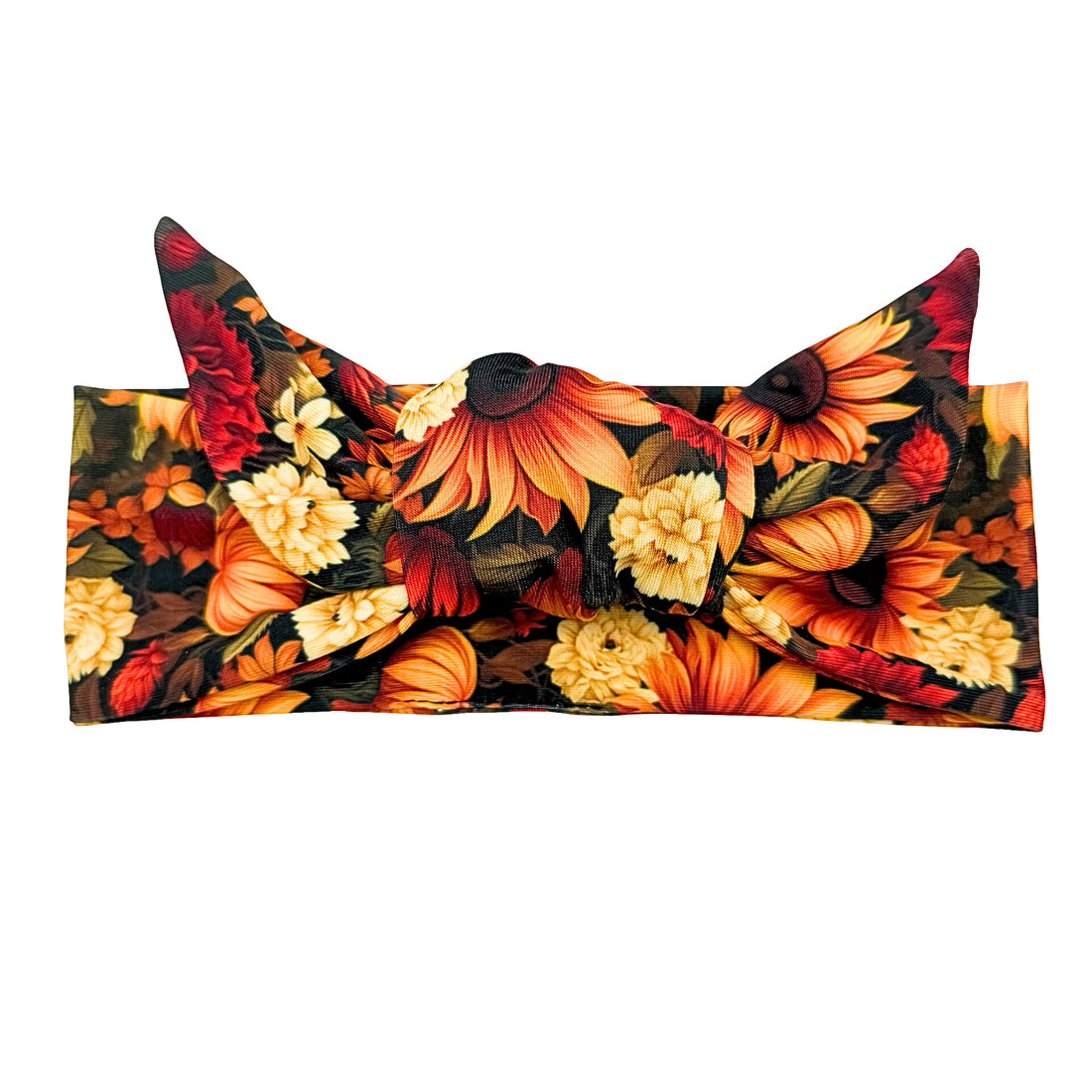 Fall Floral Bouquet Adjustable Tie Headband