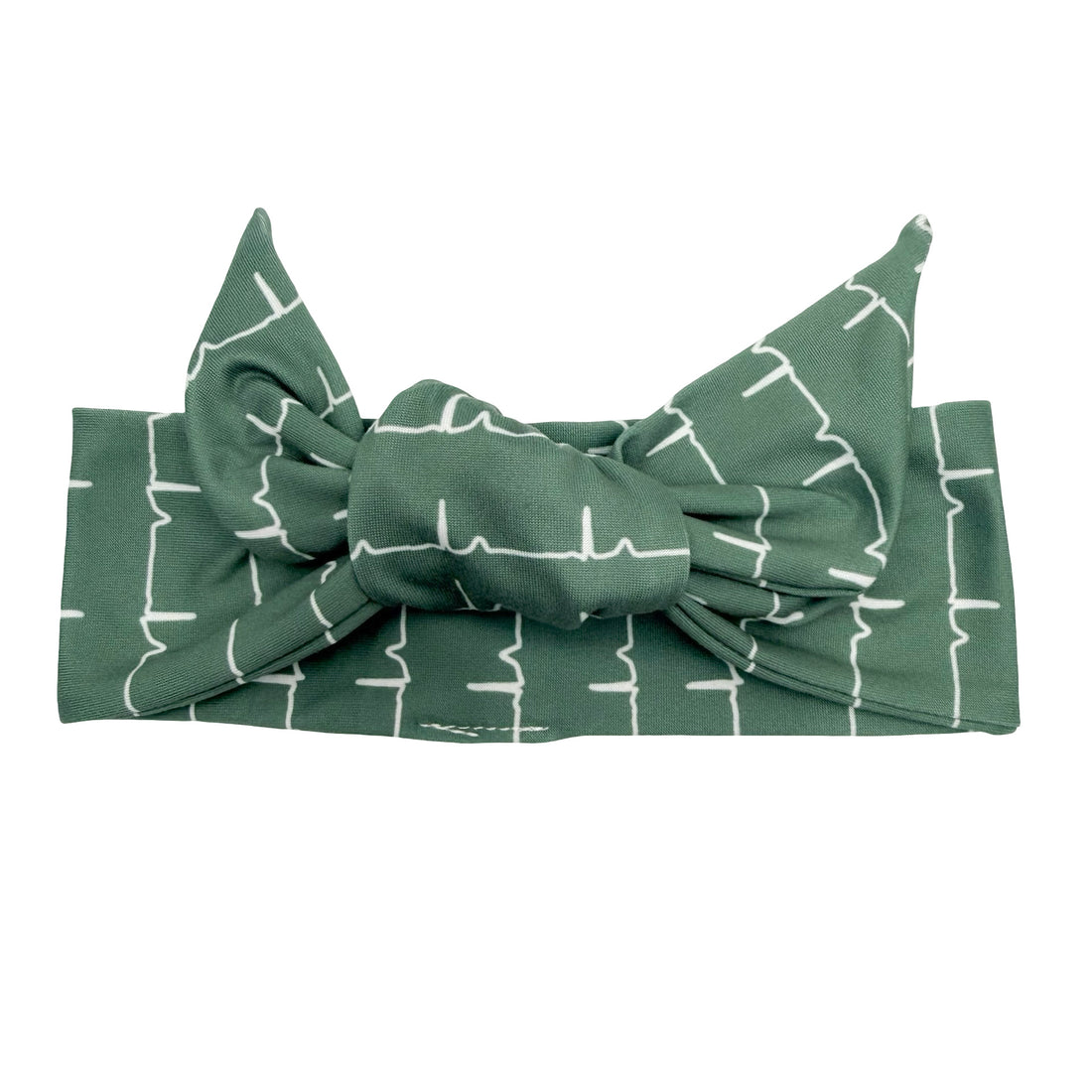 Heartbeat - Olive Adjustable Tie Headband