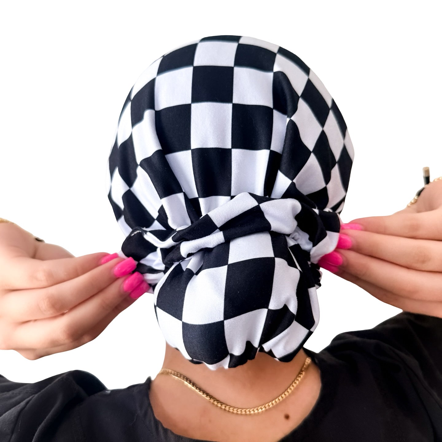 2 Ponytail Soft Scrub Caps VIP Bundle + Matching Scrunchie
