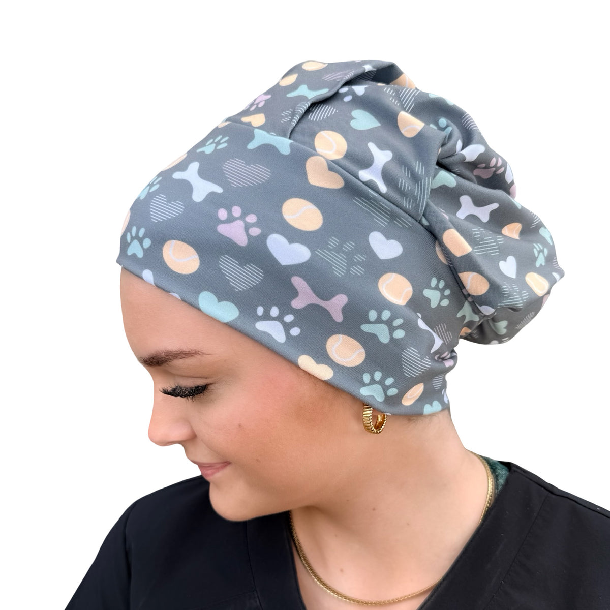 Pet Paws &amp; Toys - Gray Soft Scrub Cap