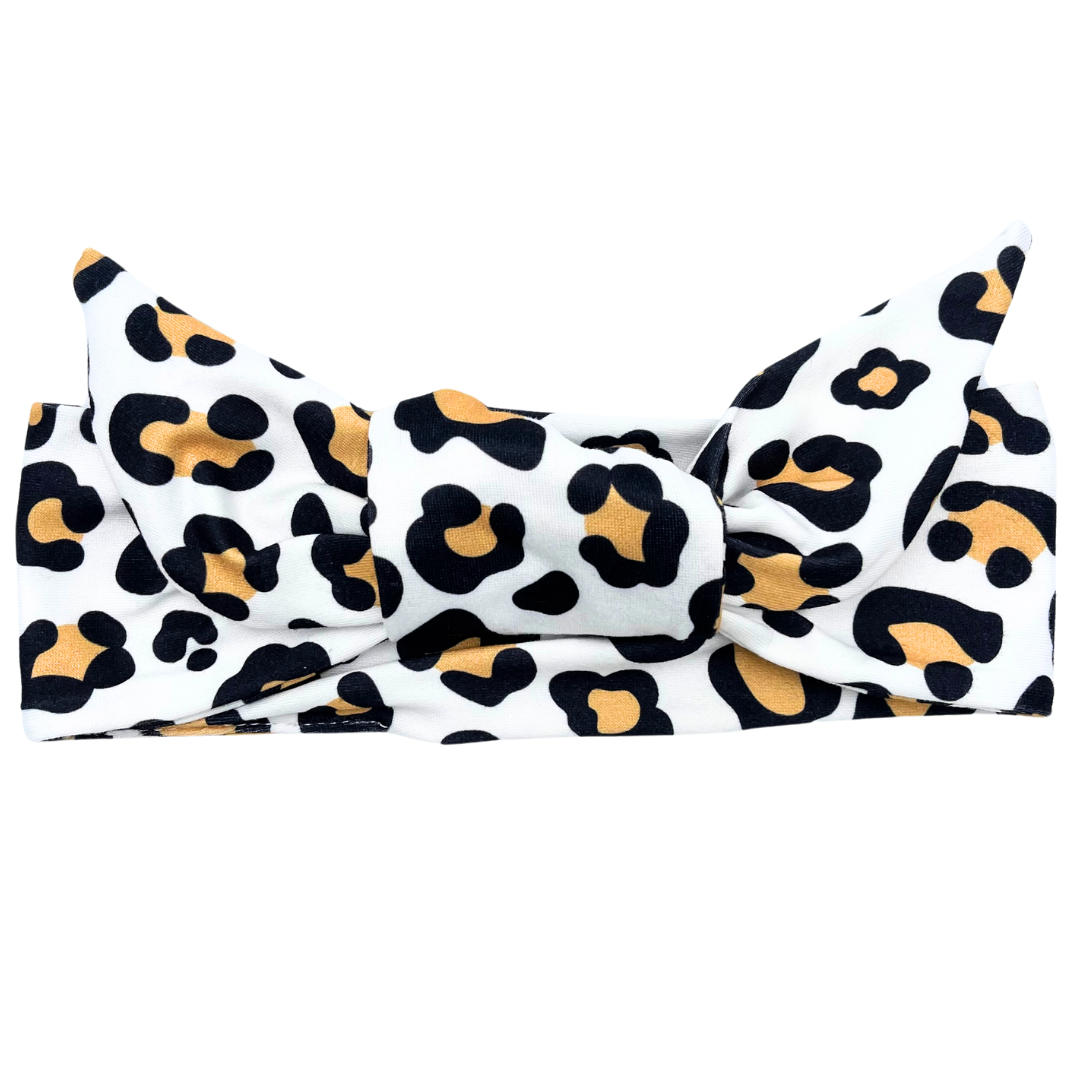 Jungle Cat Cheetah Adjustable Tie Headband