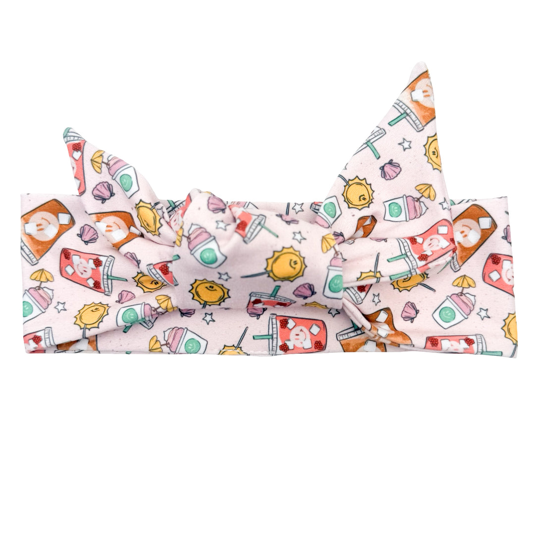 Sunshine &amp; Sips Iced Coffee Adjustable Tie Headband