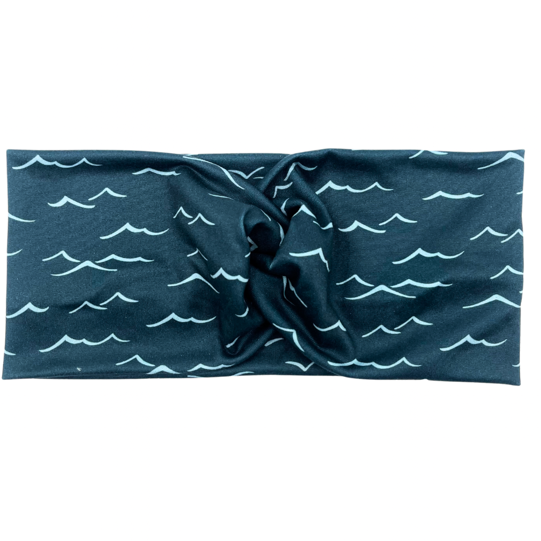 Ocean Waves - Navy Headband