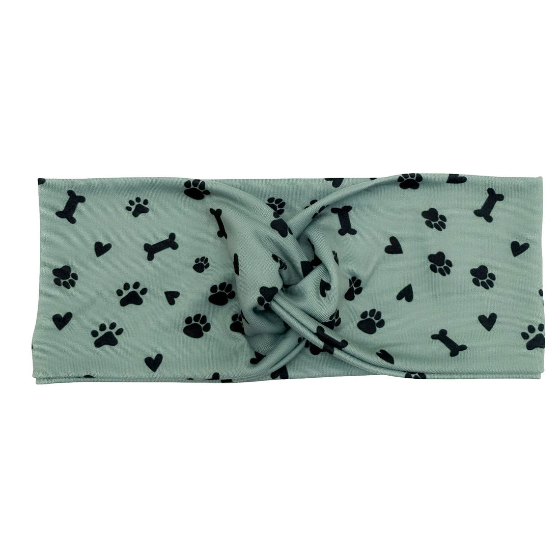 Pet Paws, Bones, &amp; Hearts - Light Olive Headband