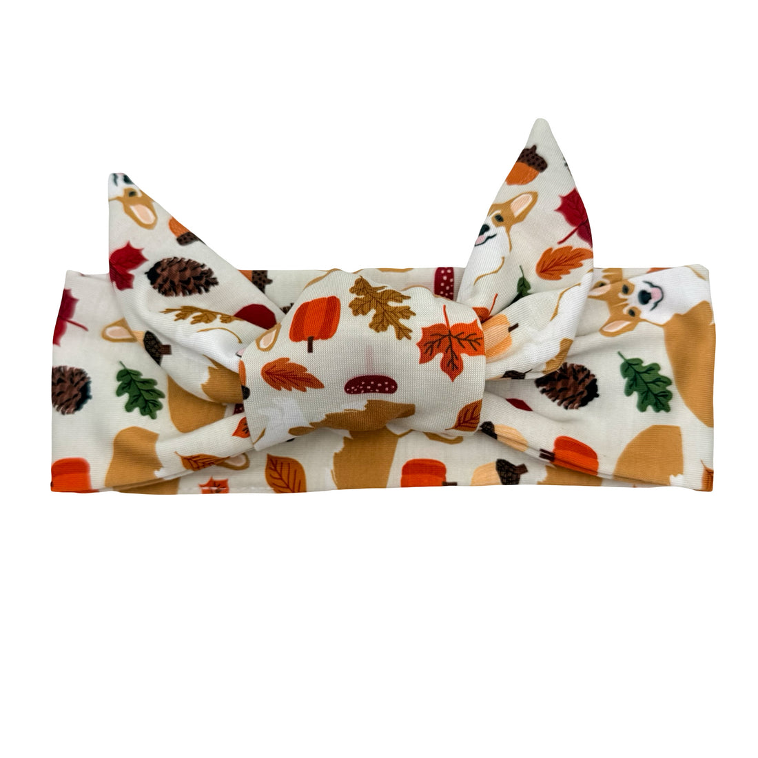 Fall Corgis Adjustable Tie Headband