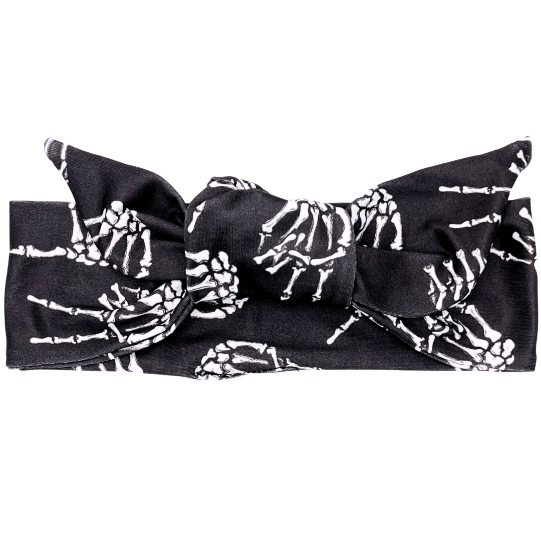 Skeleton Hands Adjustable Tie Headband