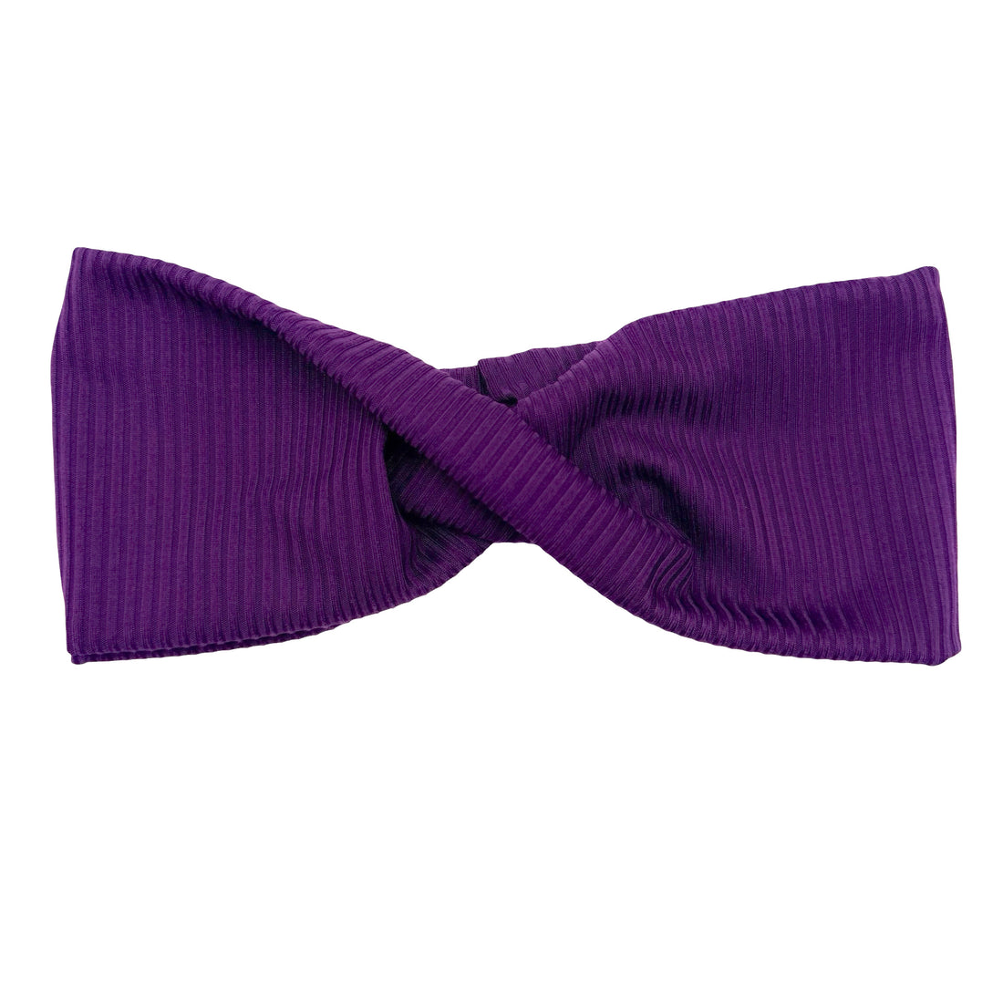 Purple Ribbed Twisted Headband