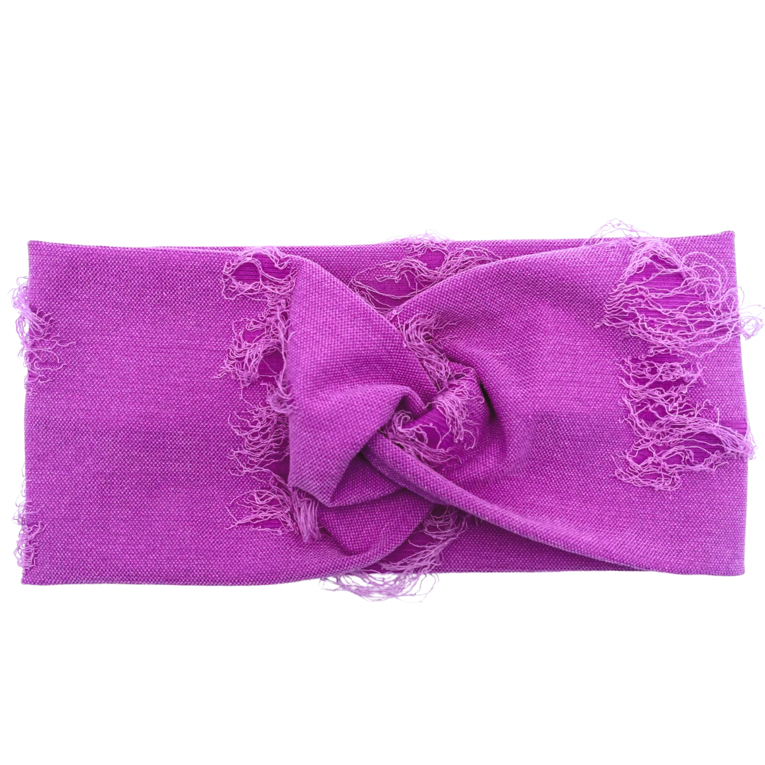 Lavender Distressed Headband