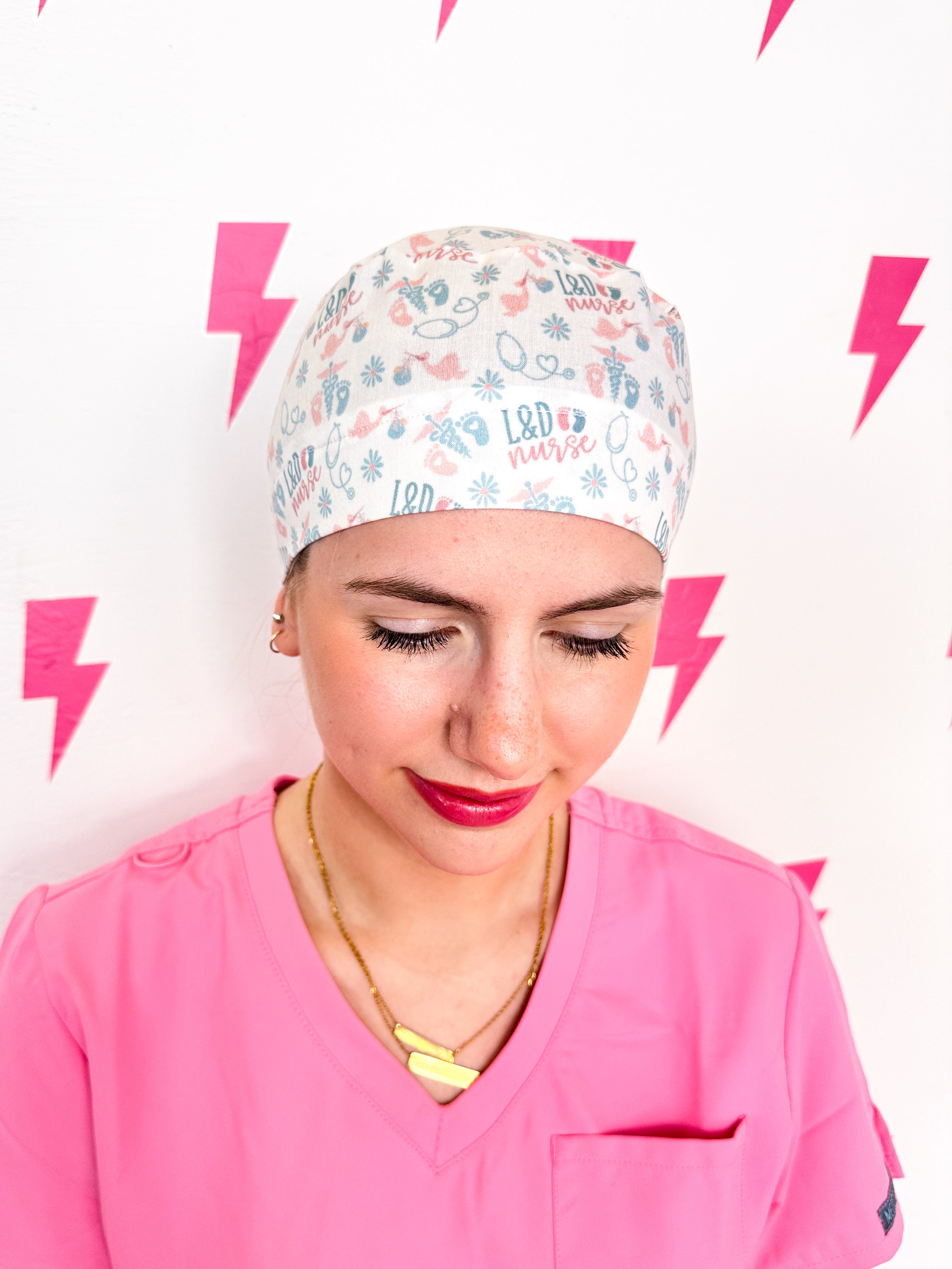 L&amp;D Nurse Pony-Tail Scrub Cap