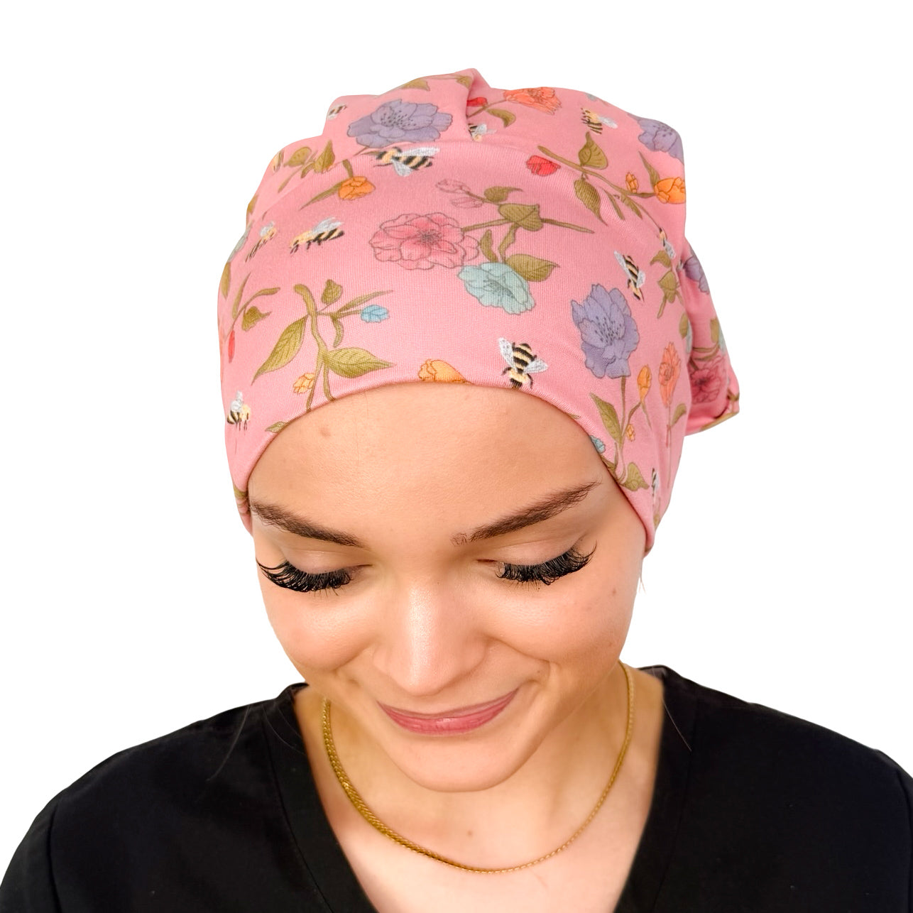 Buzzing Blooms Soft Scrub Cap