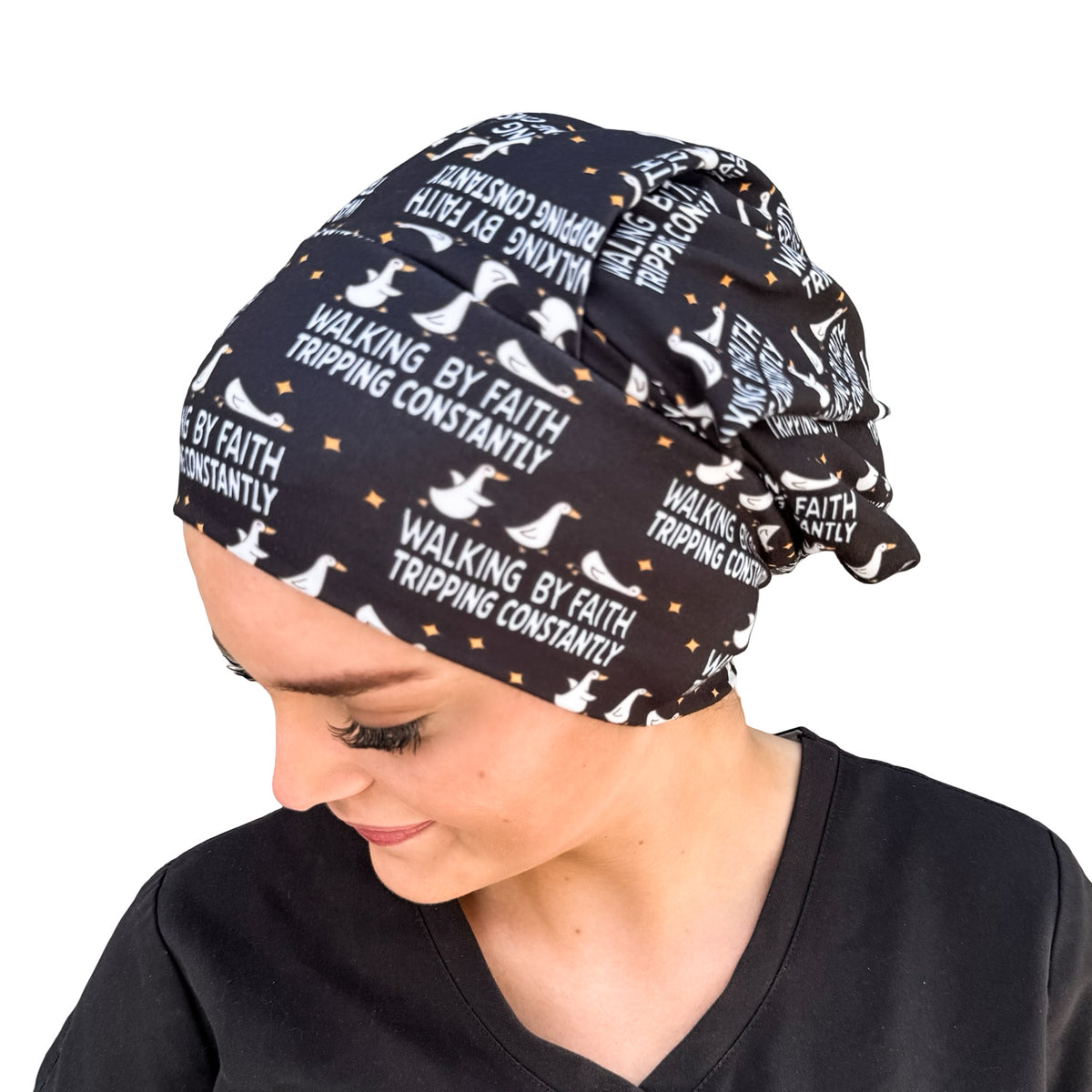 Walking By Faith Tripping Constantly Soft Scrub Cap
