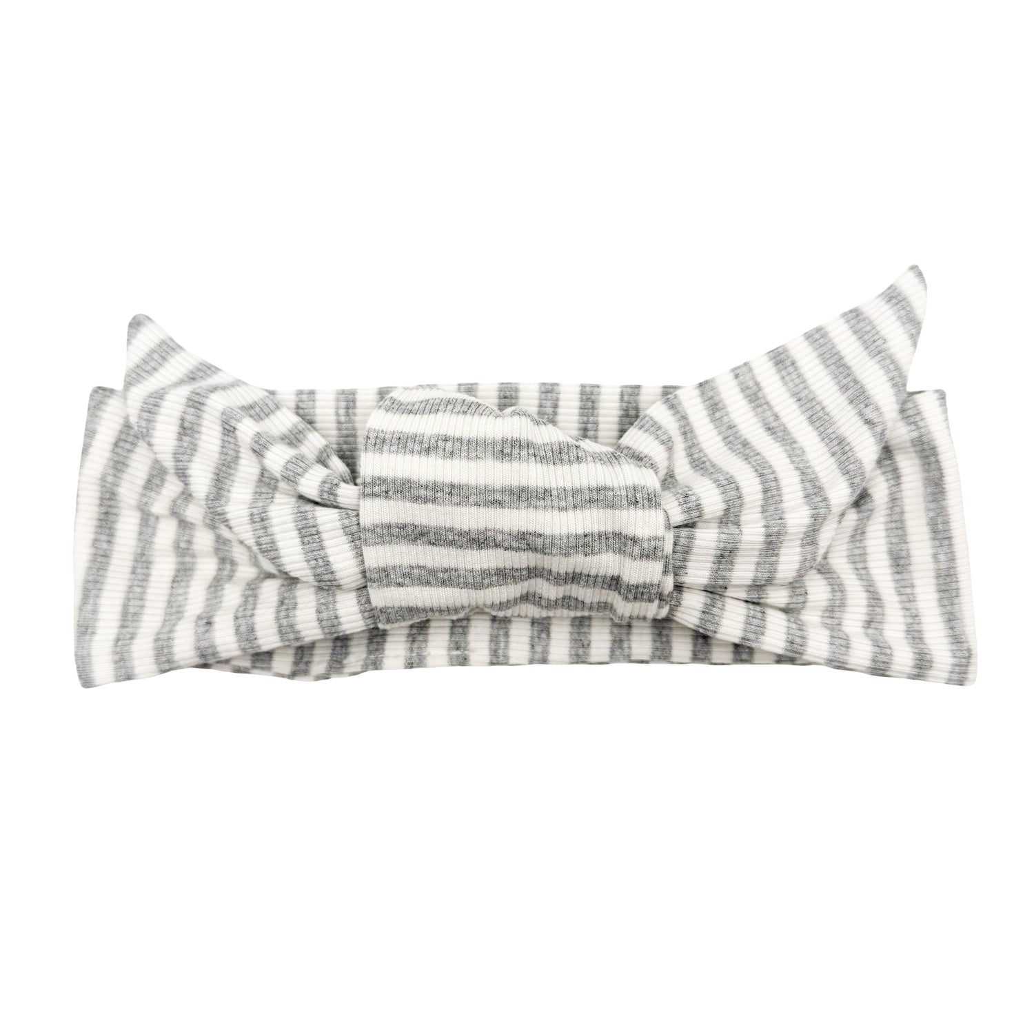 Heather Gray Ribbed Adjustable Tie Headband