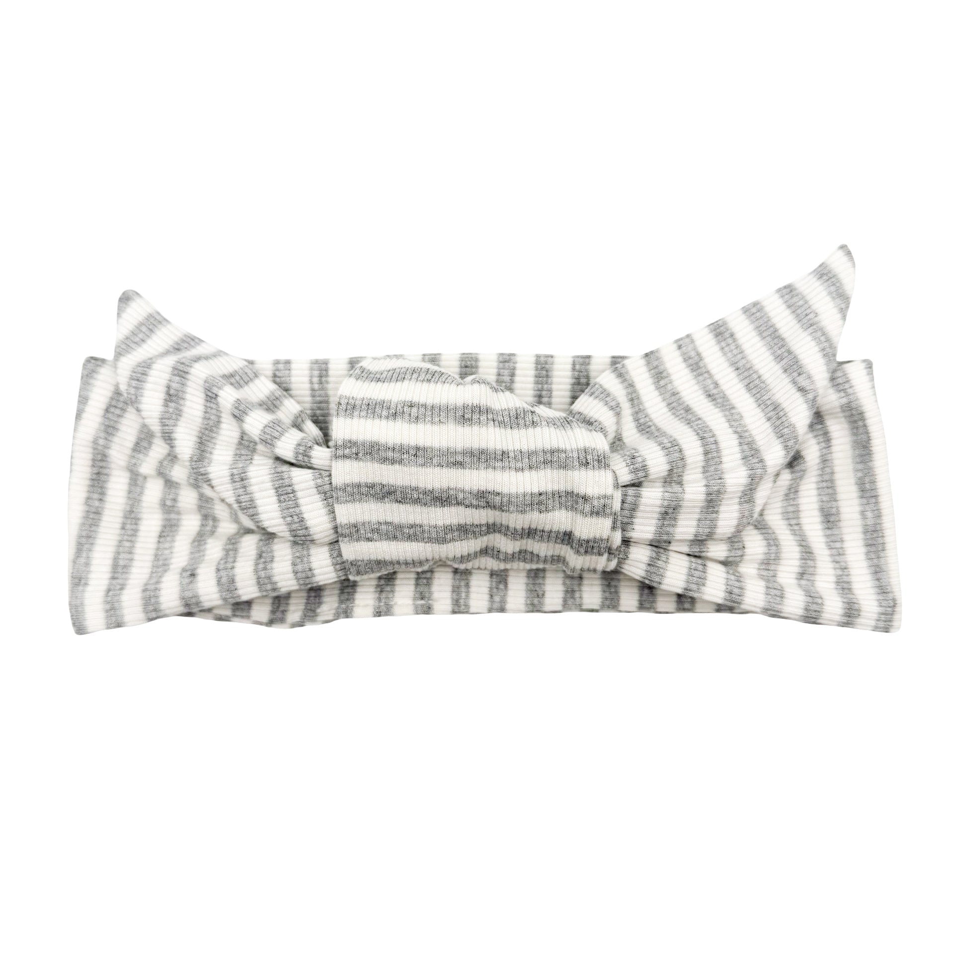 Heather Gray Ribbed Adjustable Tie Headband
