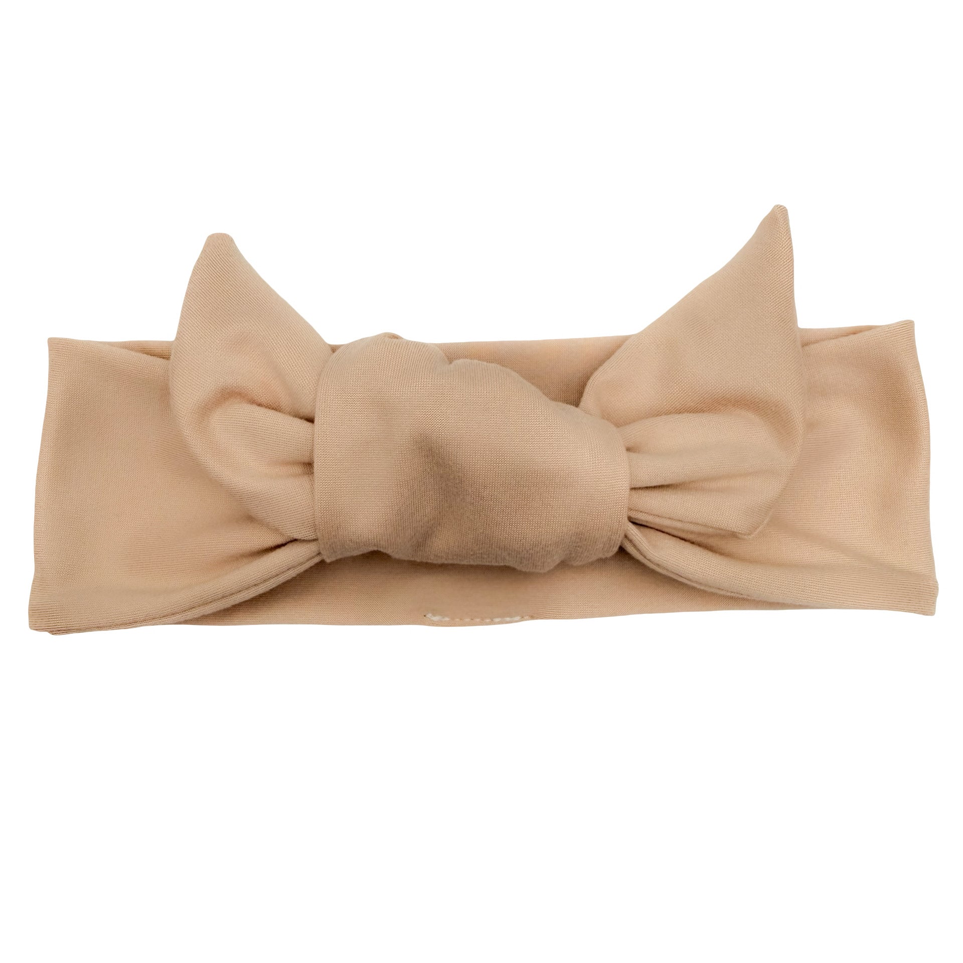 Almond Tan Adjustable Tie Headband