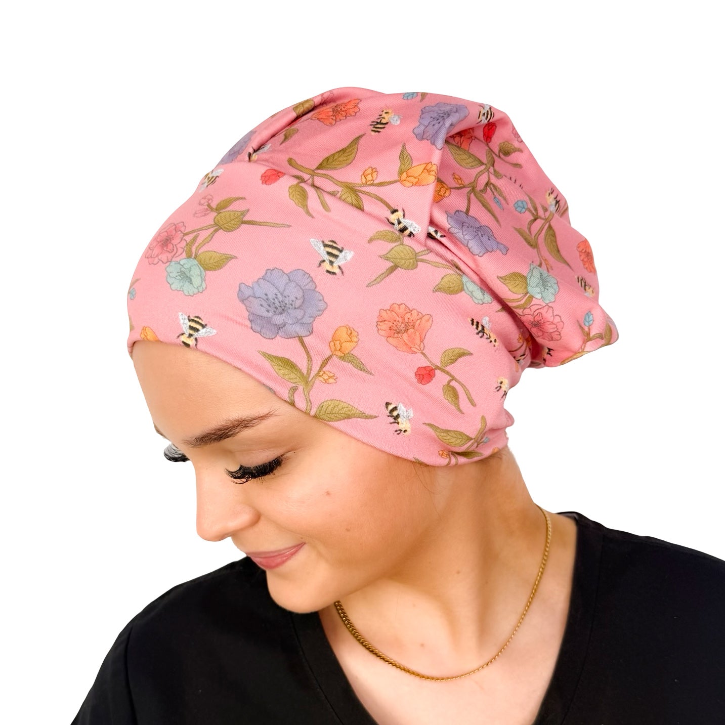 Buzzing Blooms Soft Scrub Cap