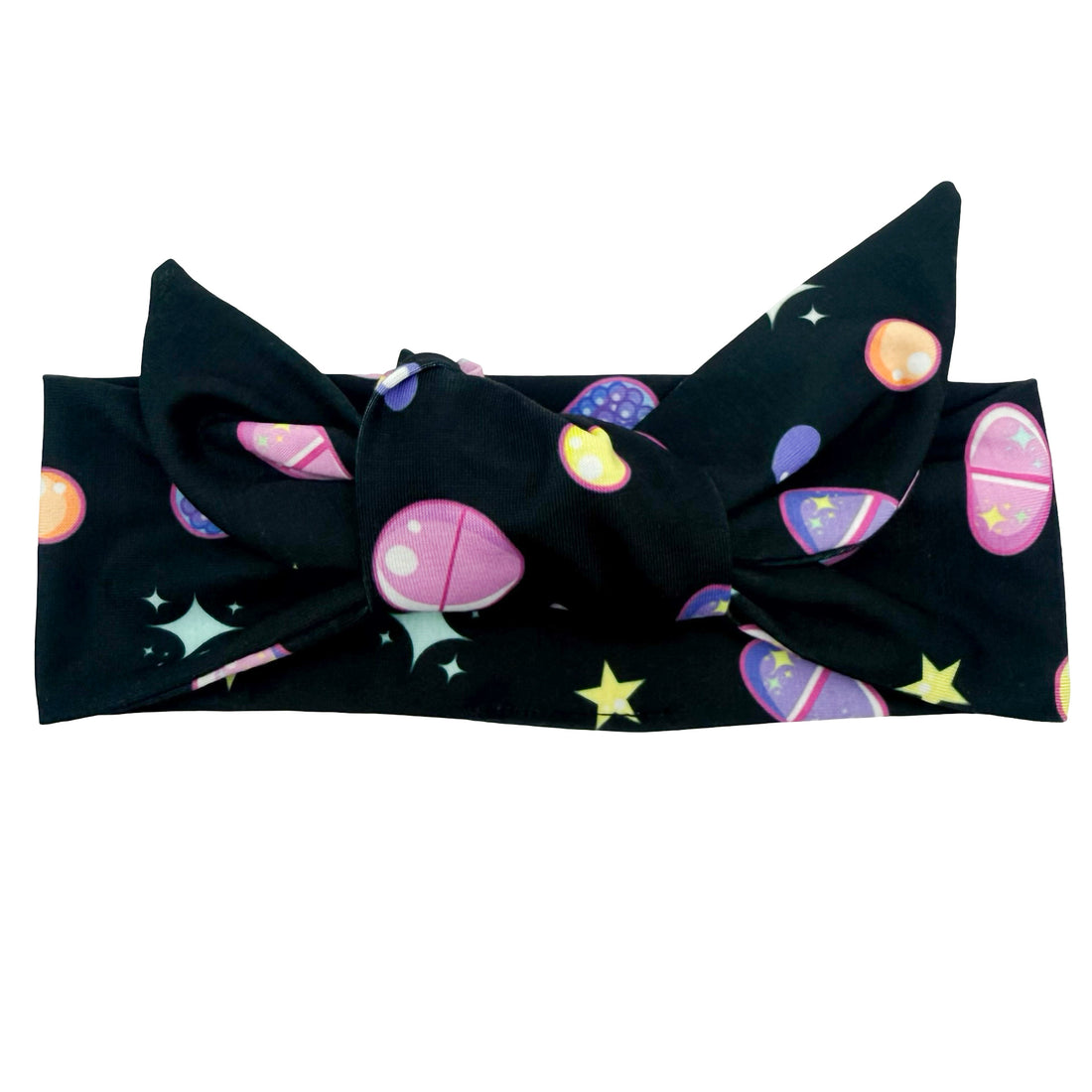 Pills &amp; Hearts - Black Adjustable Tie Headband