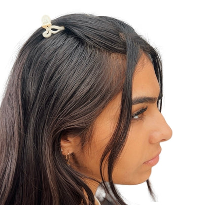Neutral Bow Mini Clip Set of 6