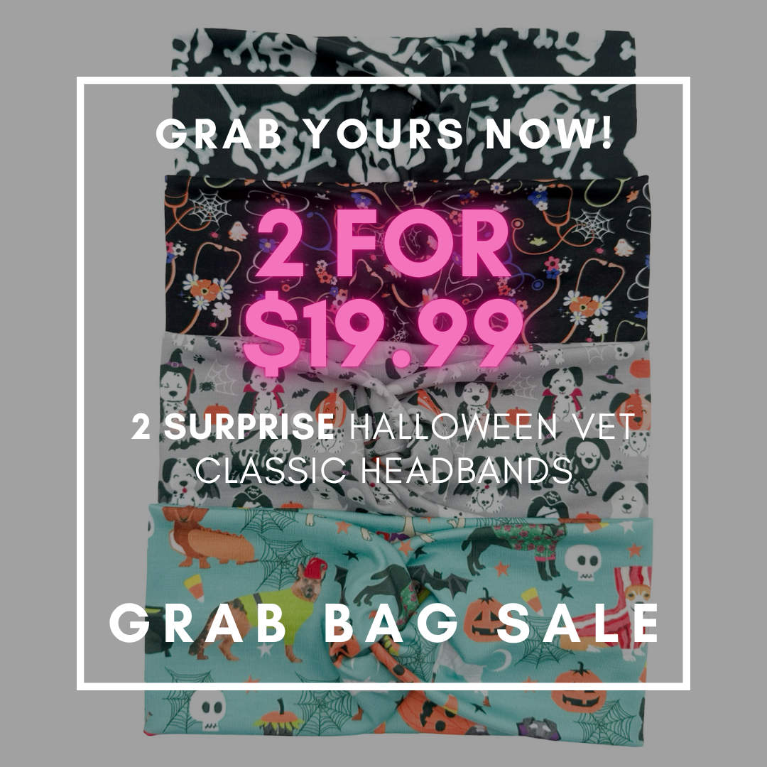 HALLOWEEN VET GRAB BAG SALE - 2 Classic Headbands